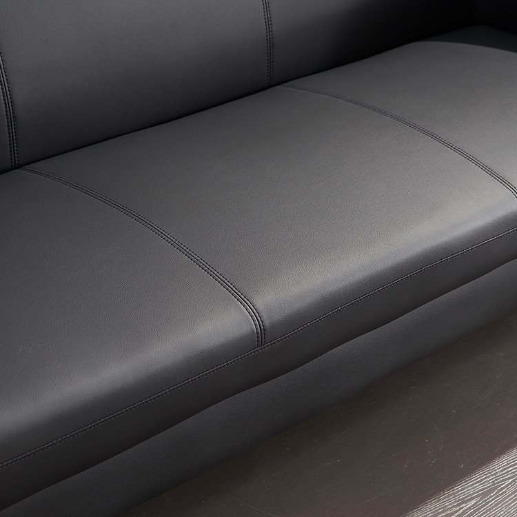 Home Office Sofas Set Furniture Luxury Solid Wood Frame Three Seater Leather Couch Set Living Room Sofa