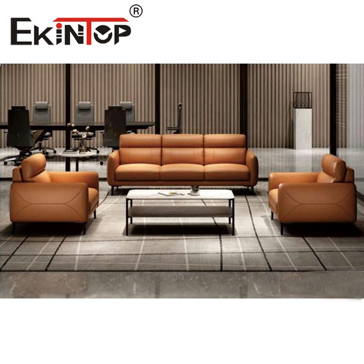 Ekintop Customized colors office furniture and office sofas wooden leather office sofa for sales