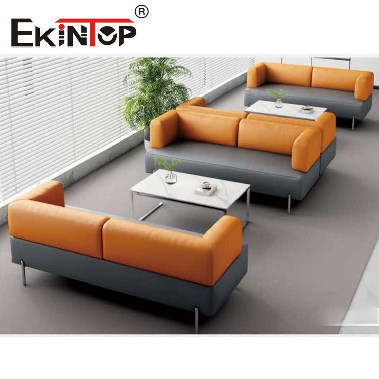 Ekintop Customized colors office furniture and office sofas wooden leather office sofa for sales