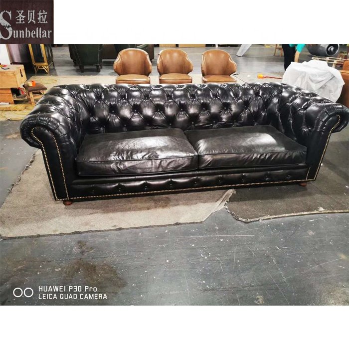 vintage green leather chesterfield sofa couches living room imperial real leather midcentury chesterfield leather sofa