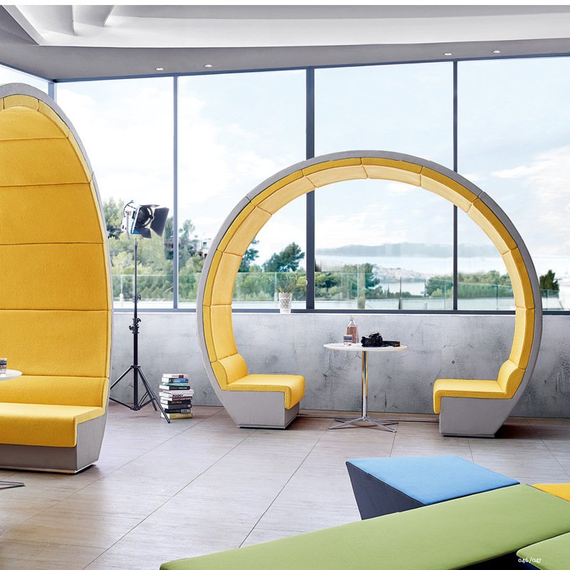 office sofa reception pod office phone booth small meeting function sofa chair circle modular sofa modern