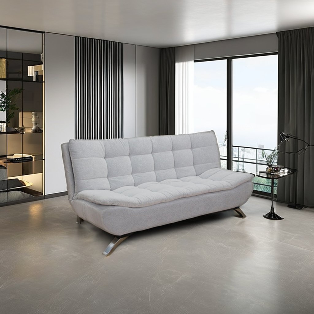 Factory Direct Sale Modern Design Living Room Furniture Romantic Double Cushion Mattress Comfortable Velvet Fabric Sofa Cum Bed