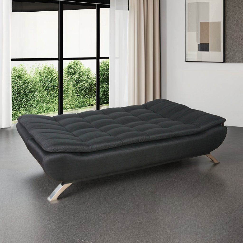 Factory Direct Sale Modern Design Living Room Furniture Romantic Double Cushion Mattress Comfortable Velvet Fabric Sofa Cum Bed