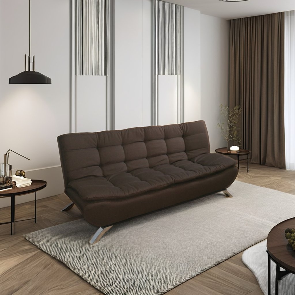 Factory Direct Sale Modern Design Living Room Furniture Romantic Double Cushion Mattress Comfortable Velvet Fabric Sofa Cum Bed