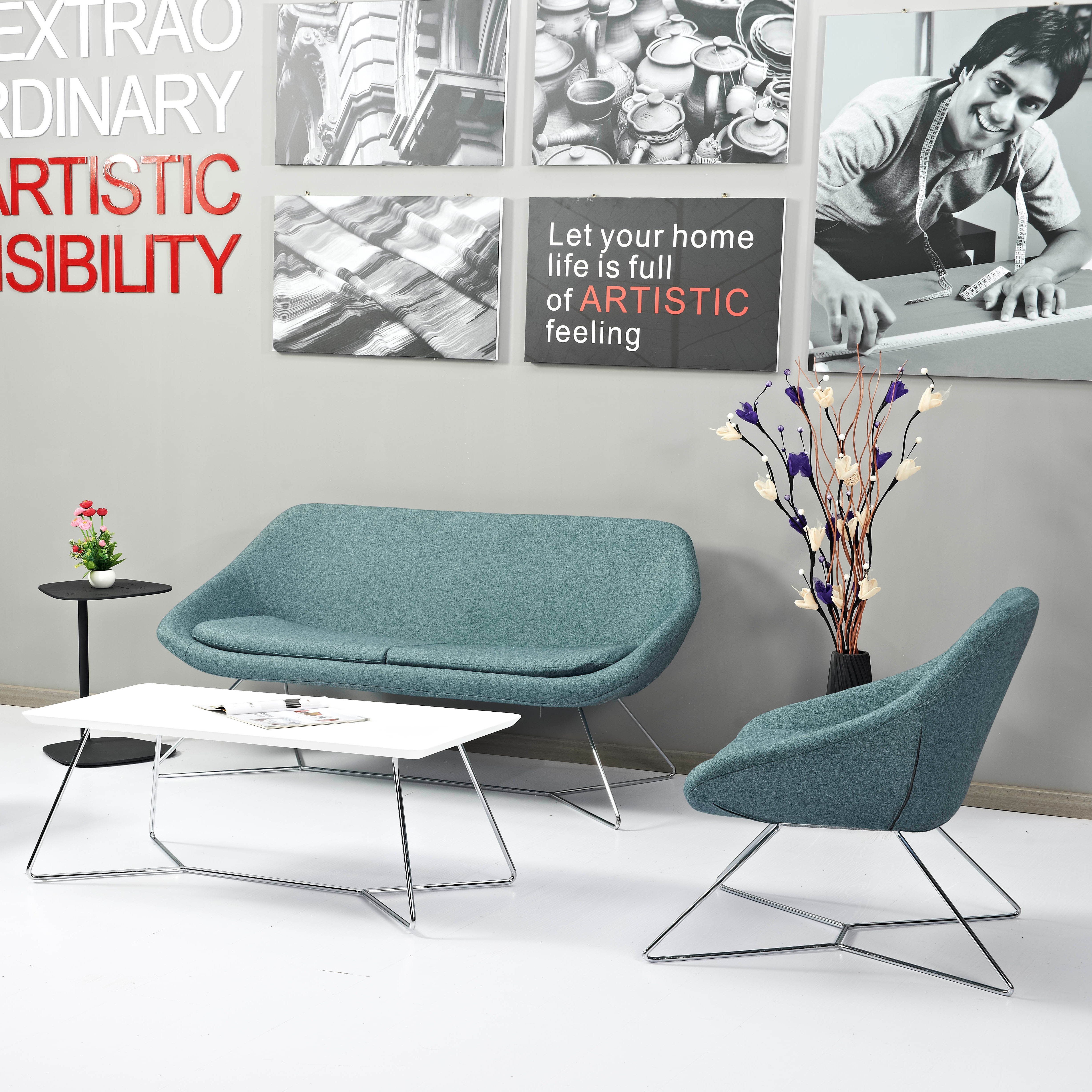 BOKE 9236 Modern Office Sofa Set Furniture Single For Living Room Home furniture sofa