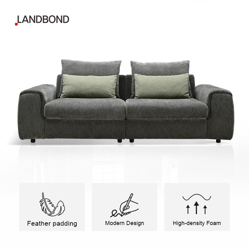 Landbond living room furniture sofa modern down feather Fabric sofa 3 seater lounge sofa Couch Canape Divano