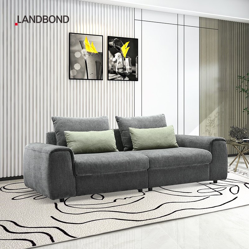 Landbond living room furniture sofa modern down feather Fabric sofa 3 seater lounge sofa Couch Canape Divano