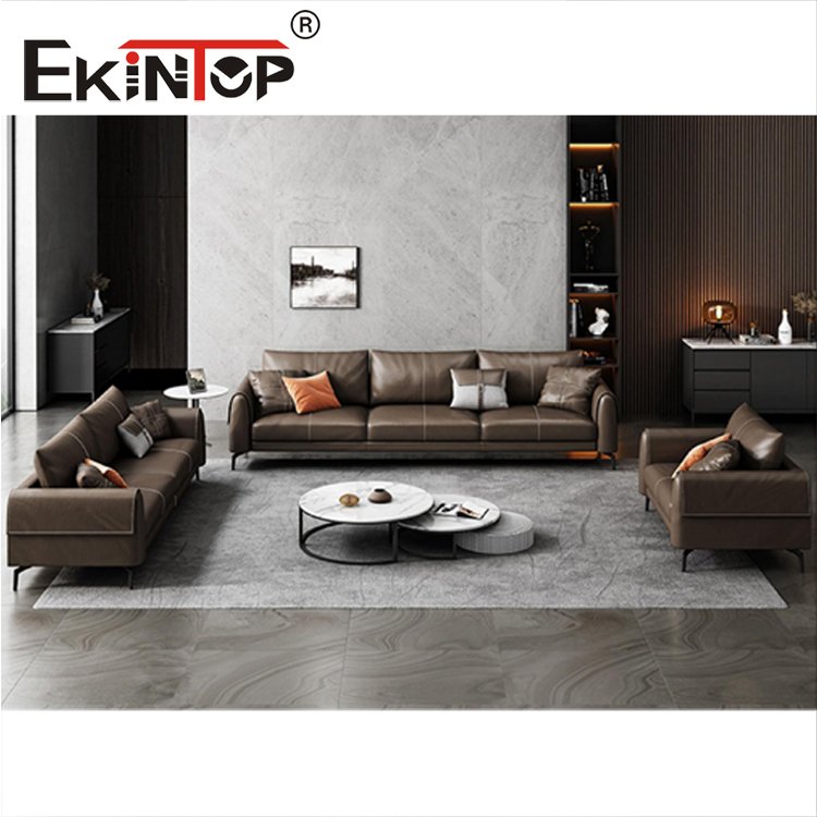 High Quality Comfortable Living Room Furniture Home Office Leather Sofa set Furniture Sectional Couch Leather office Sofas