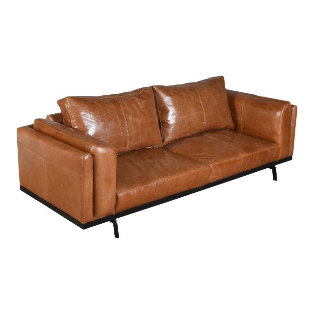 Modern business sofa to meet guests and receive Nordic leisure leather office sofa combination