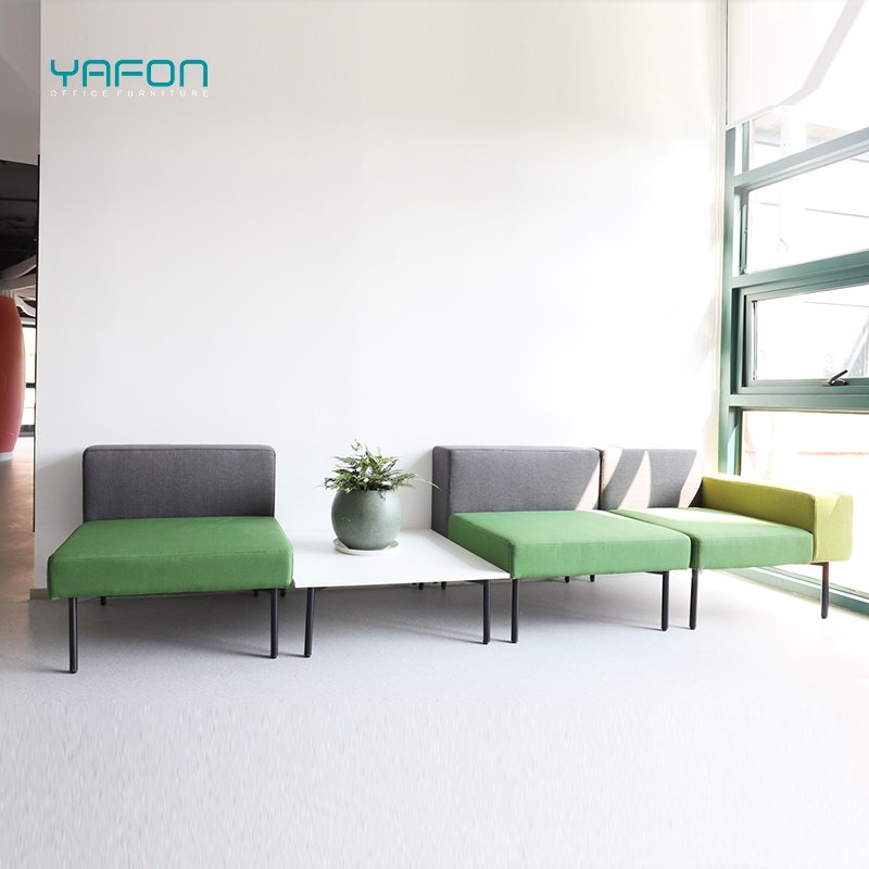 Modular Leather Sofa Set Office Reception Public Areas Collaboration Room Wooden Metal Schools Living Room Bedroom Dining