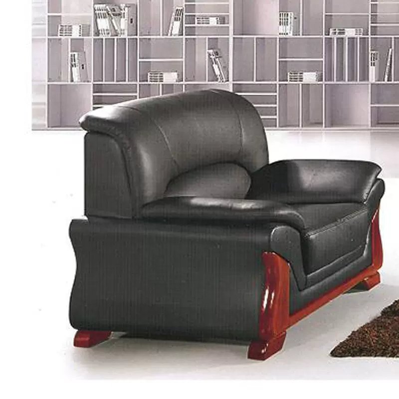 Long modern classic pu leather custom china factory 1 2 3 Seater office sofa leather office chairs and tables furniture