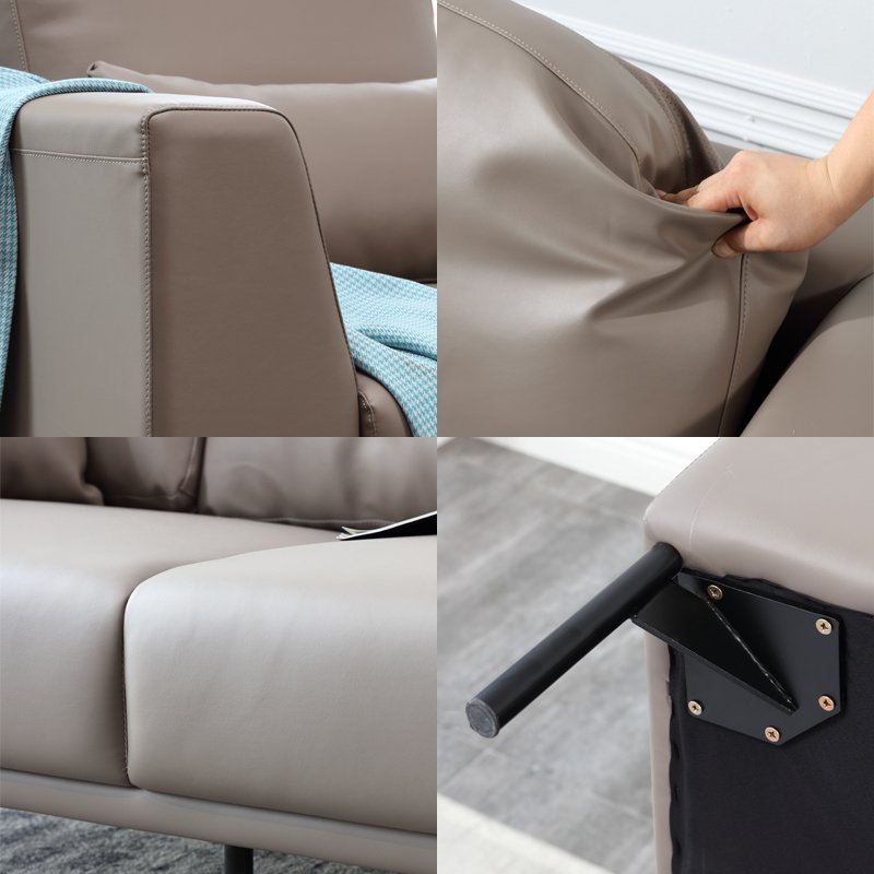 Modern high-quality Living Room sofa leather business office Reception sofa Single and triple sofa