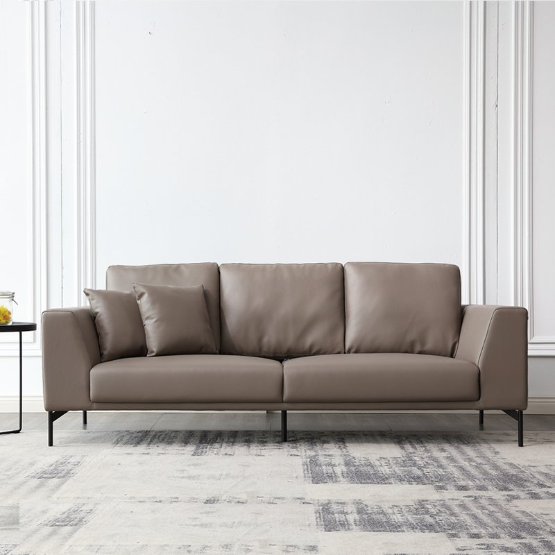 Modern high-quality Living Room sofa leather business office Reception sofa Single and triple sofa