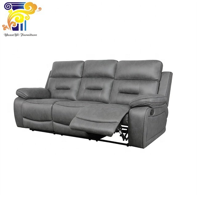 Hot selling classic Suede leather fabric home theater recliner sectional sofa with draw table