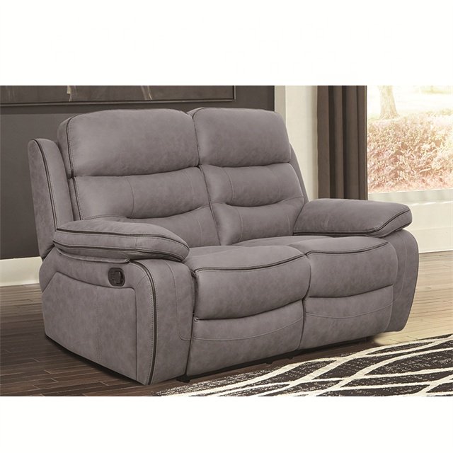 Hot selling classic Suede leather fabric home theater recliner sectional sofa with draw table
