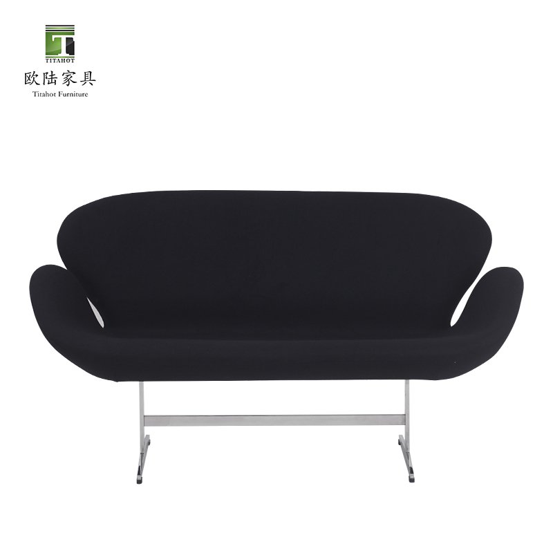 OEM ODM Custom Hot Sell Home Furniture Fashion Design Fabric Multi-colored Lounge Swan Sofa With Stainless Steel Legs