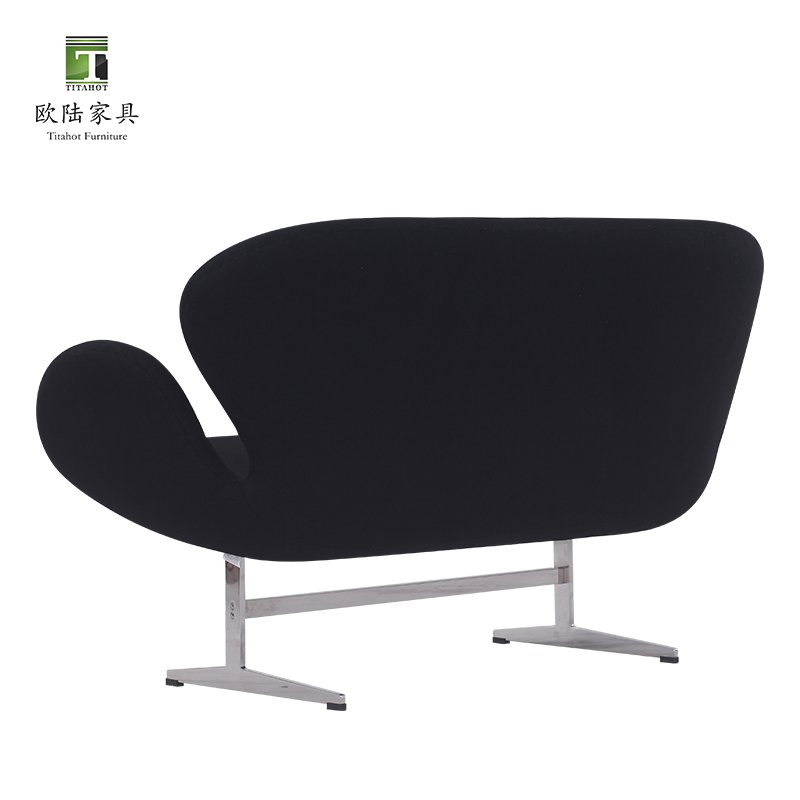 OEM ODM Custom Hot Sell Home Furniture Fashion Design Fabric Multi-colored Lounge Swan Sofa With Stainless Steel Legs