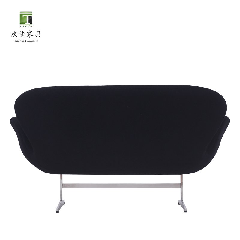 OEM ODM Custom Hot Sell Home Furniture Fashion Design Fabric Multi-colored Lounge Swan Sofa With Stainless Steel Legs