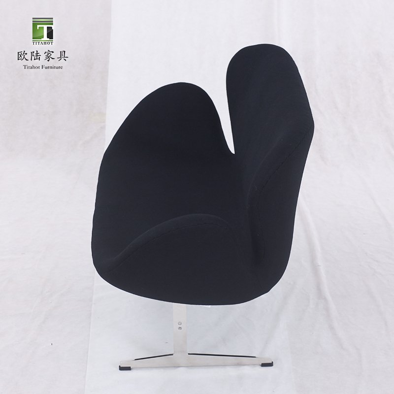 OEM ODM Custom Hot Sell Home Furniture Fashion Design Fabric Multi-colored Lounge Swan Sofa With Stainless Steel Legs
