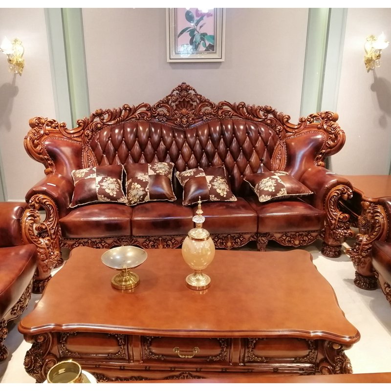 Hot selling classical living room sofa set furniture Royal luxury king chair sofa sets with high quality