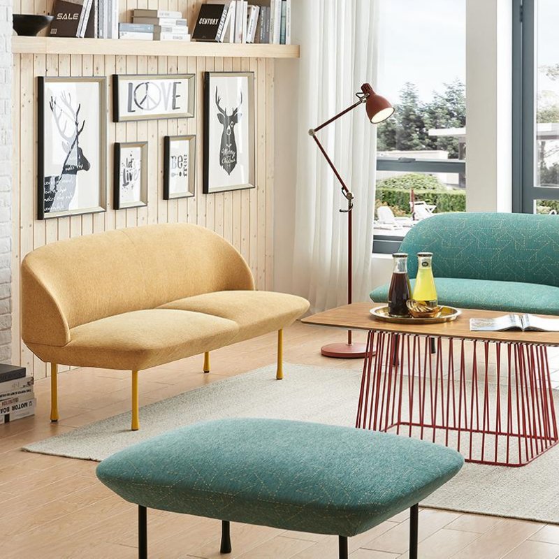 European Style Colorful HDF Board Leisure Open Area Office Sofa Set Sectional Sofa Modern Office Furniture Fabric Modular Lobby