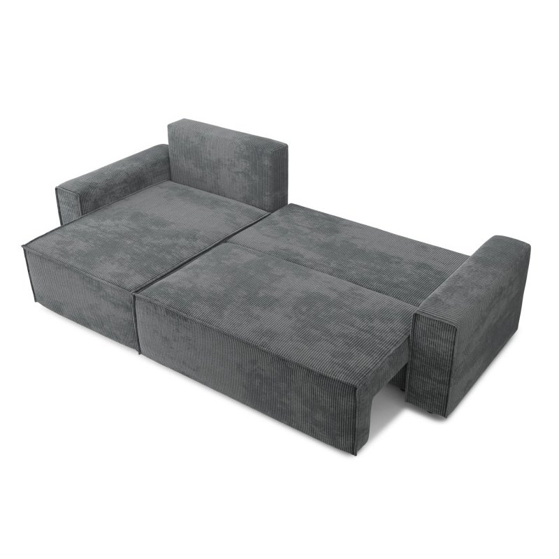 NOVA Modern L Shape Office Convertible Storage Corner Sofa Come Bed Folding Upholstered Sofa Couch Set Corduroy Fabric Daybed