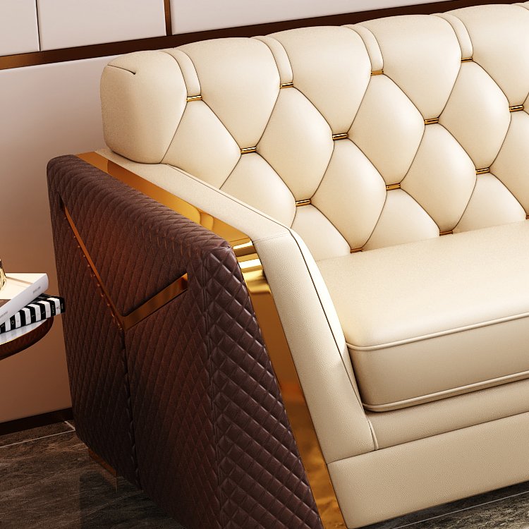 Luxury new design chesterfield sofa set modern sectional couch furniture for living room home office 3 seater leather sofas