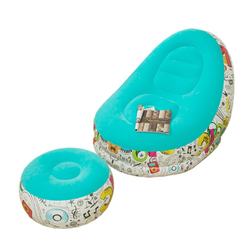 Adult Relax Indoor Lazy Inflables Outdoor Sofa Foot Pump Foldable Lounge Movie Inflatable Sofa Bed