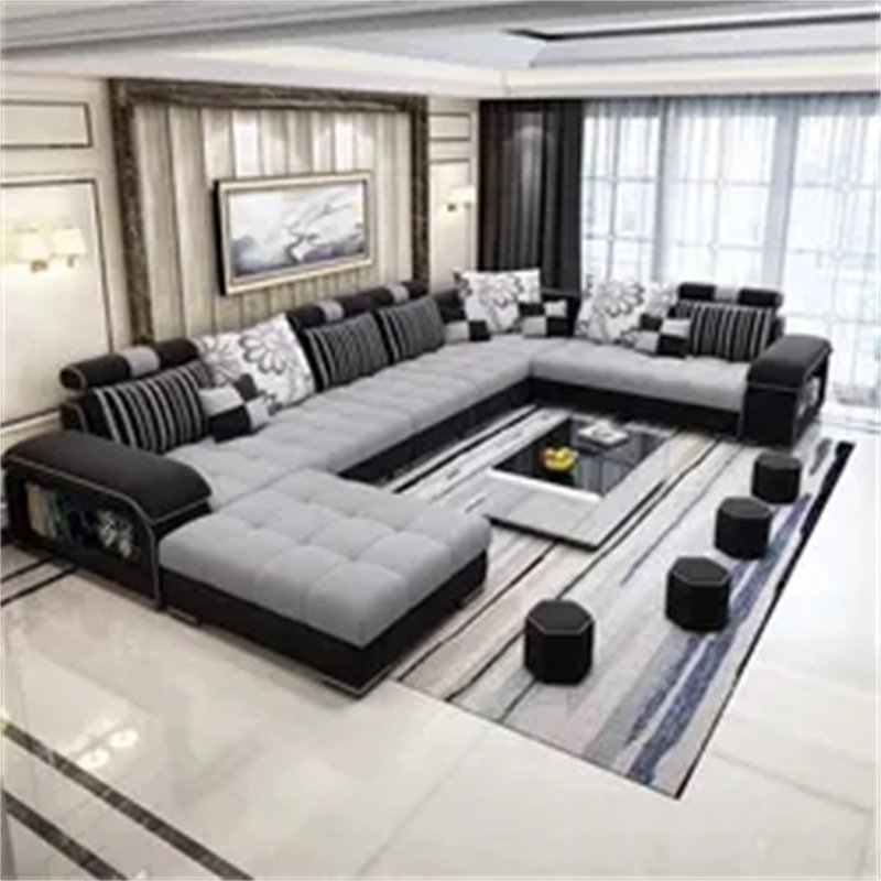 Modern fabric sectional sofa living room furniture sofa set modern design couch luxury u shape sofa Other living room furniture