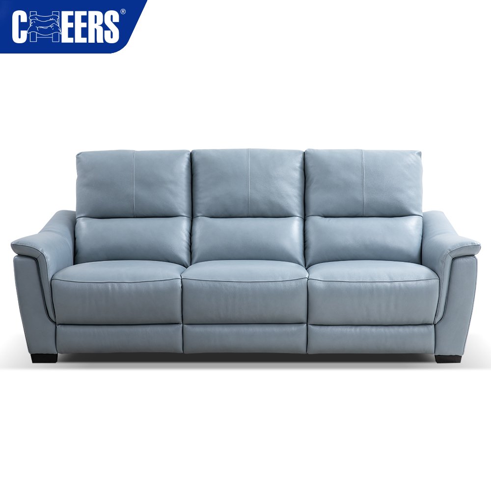 MANWAH CHEERS Luxury Living Room Recliner Leather 321 Sofa Reclining Sectional with Chaise for Living Room