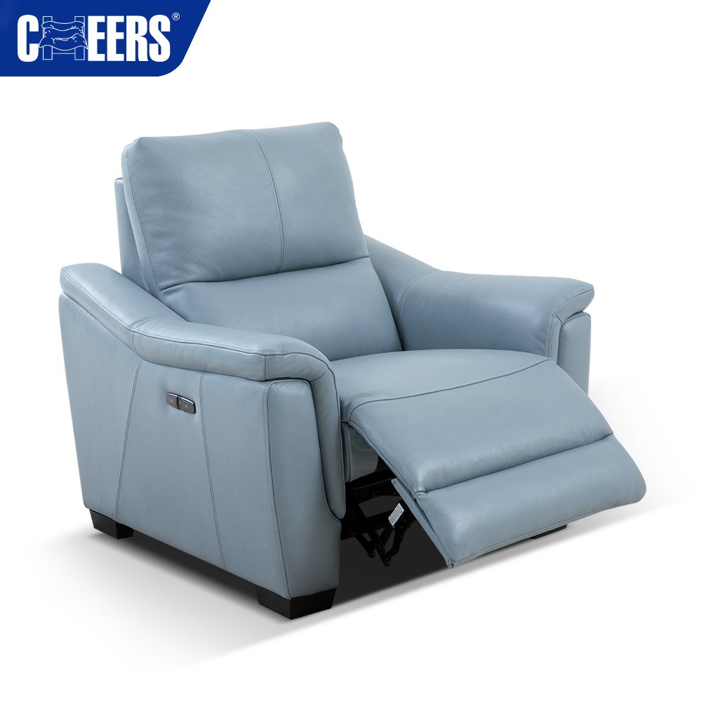 MANWAH CHEERS Luxury Living Room Recliner Leather 321 Sofa Reclining Sectional with Chaise for Living Room