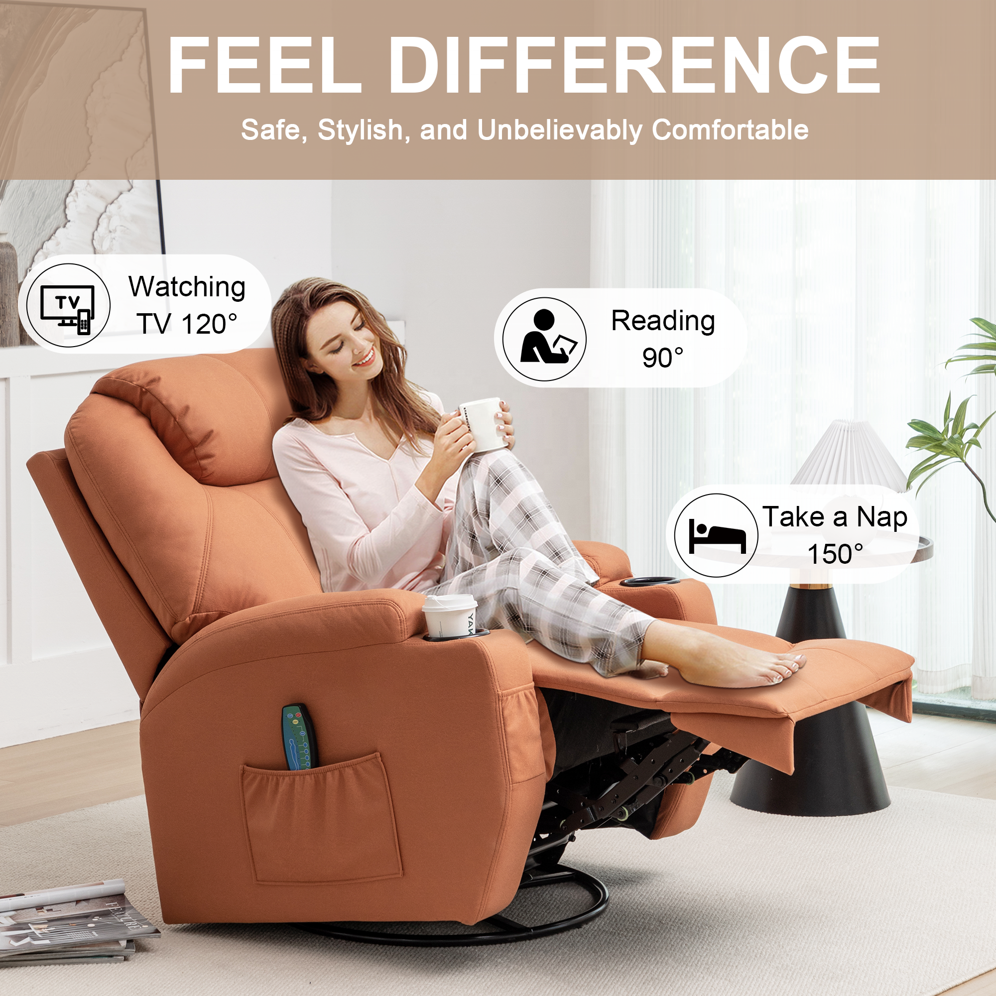 New Arrival Adjustable Leisure Single Power Electric Relax Armchair Recliner Sofa Chair