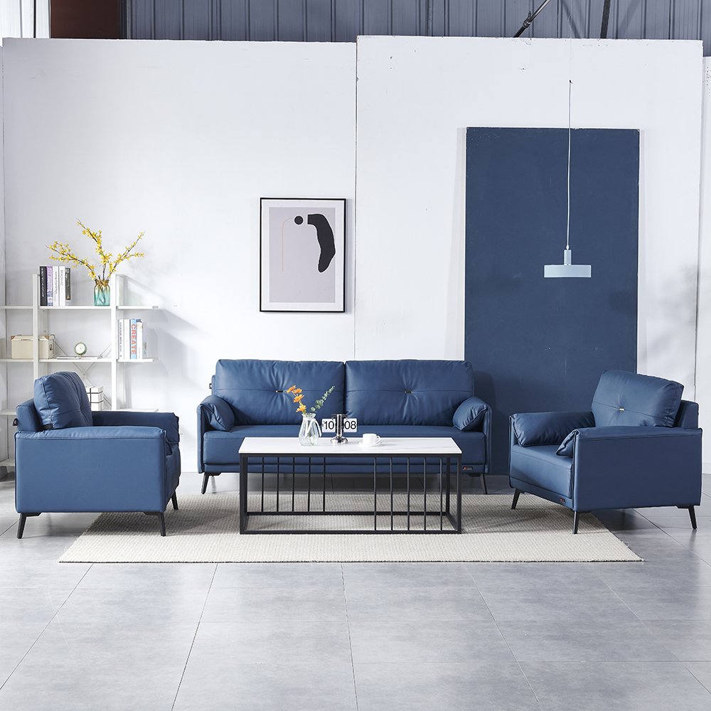 Multifunctional Custom Leather Sofa Living Room Comfortable Soft Sofa Set Boss Sleep Office Sofa