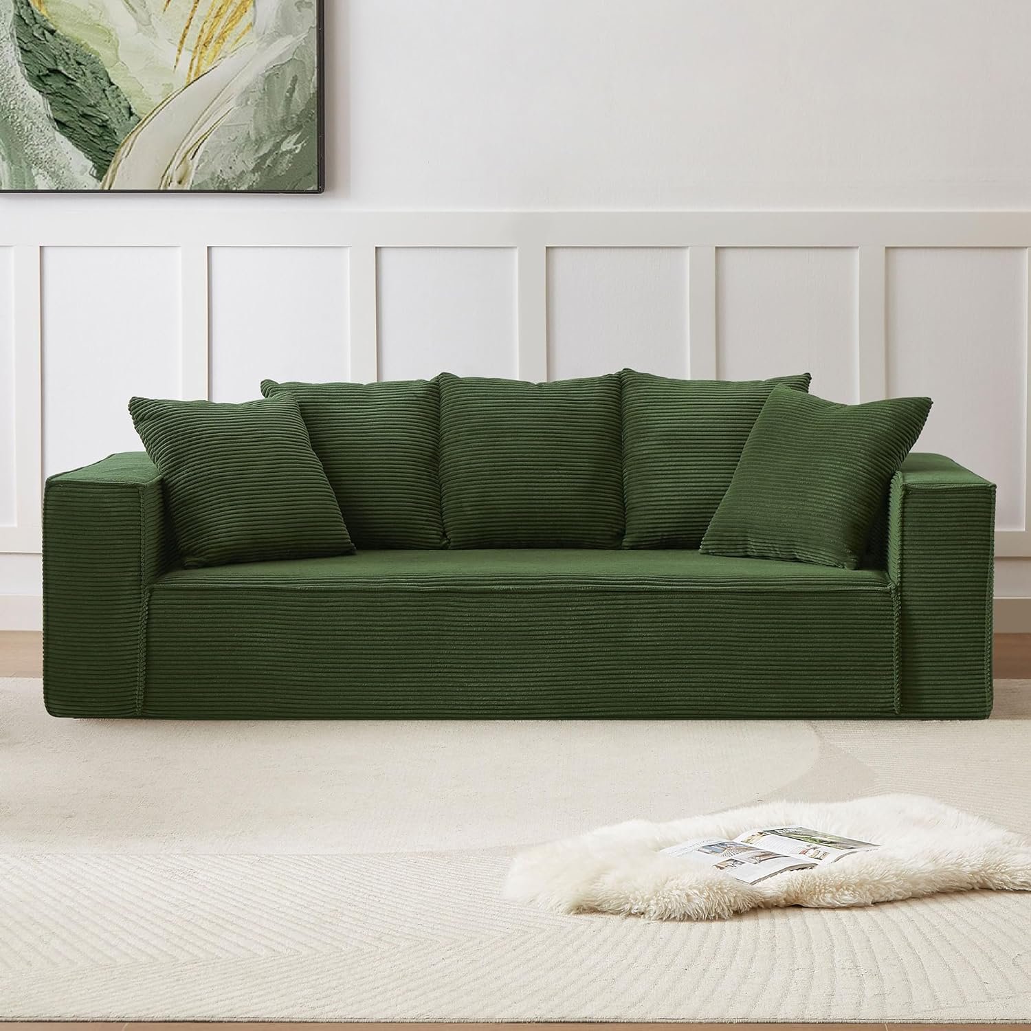 White Fabric Design Modern Interior Vacuum Packing Compress 2 3 Seater Sofa Foam Modern Sofa Living Room Couch Compressed Sofa