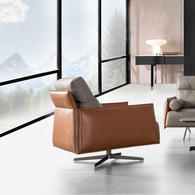 European Style Modern Modular Leather Leisure Office Sofa Furniture 3 Seater 1 Seater