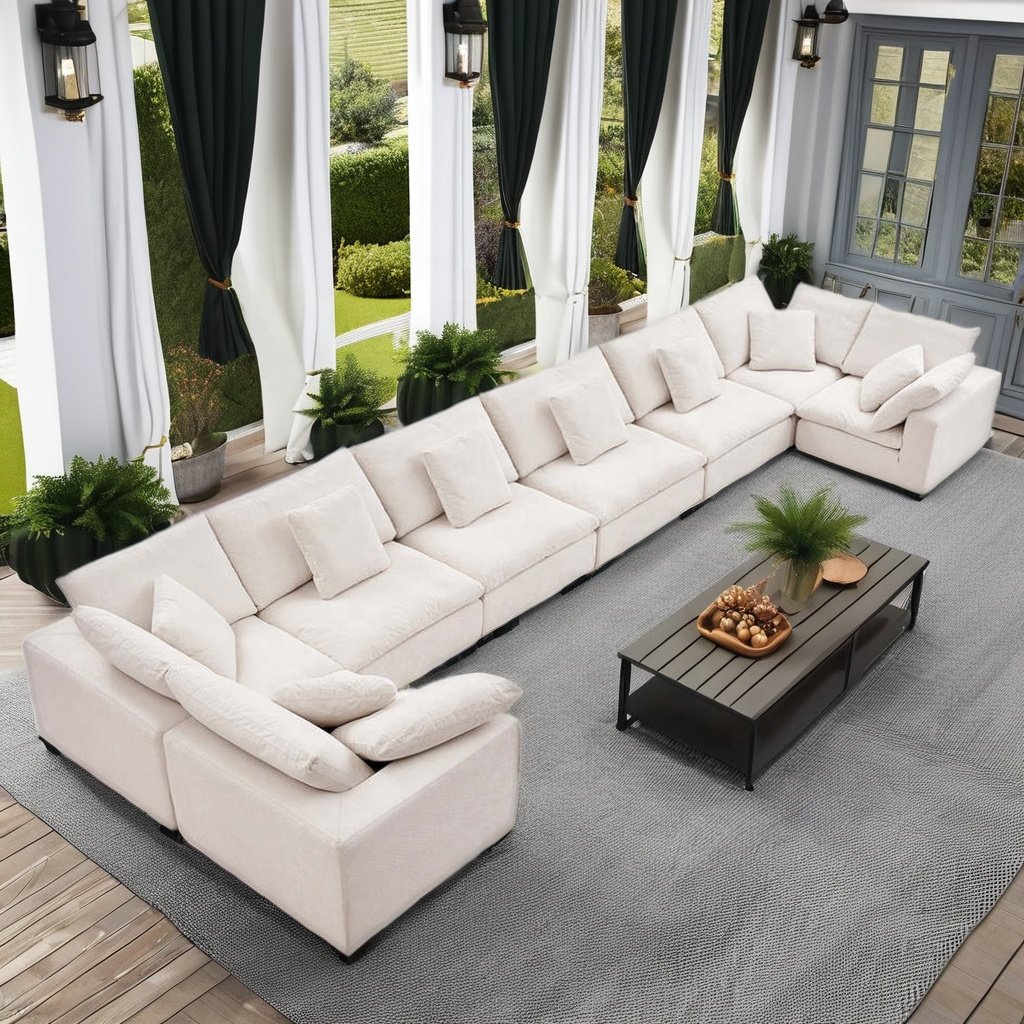 Hot Sale Japanese Style Solid Wood Frame Furniture Living Room Sofa Modular Cloud Couch Sectional Sofa