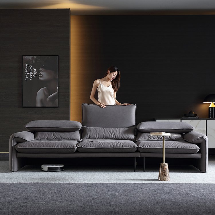Italian design Waterproof fabric high quality Leathery sofa set furniture living room office sofa 4 seater sofa modern