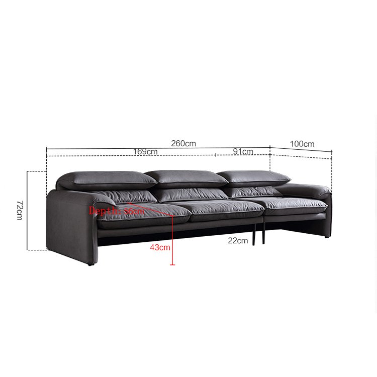 Italian design Waterproof fabric high quality Leathery sofa set furniture living room office sofa 4 seater sofa modern