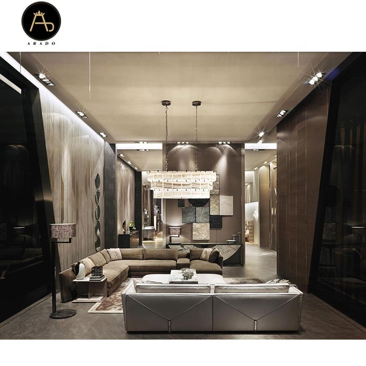 italian design modern couch living room sofas luxury custom furniture sofa set U shape sofa