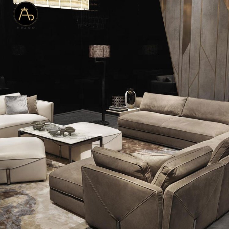 italian design modern couch living room sofas luxury custom furniture sofa set U shape sofa