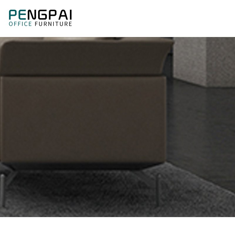 PENGPAI Elegant modern design reception sofa furniture living room luxury lounge Office sofa modern leather Office furniture
