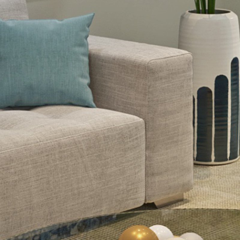 Nordic Low Back Soft Single Module Sofa Chairs One Seater Live Room Chairs Fabric Modern Wooden Sofa Set Designs Sectional Sofa