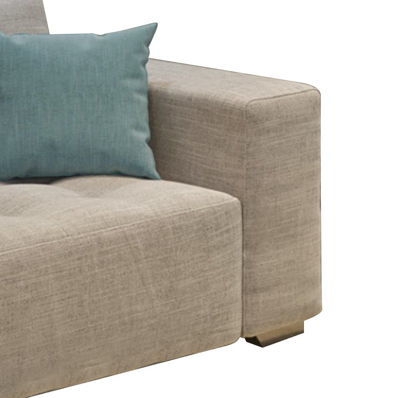 Nordic Low Back Soft Single Module Sofa Chairs One Seater Live Room Chairs Fabric Modern Wooden Sofa Set Designs Sectional Sofa