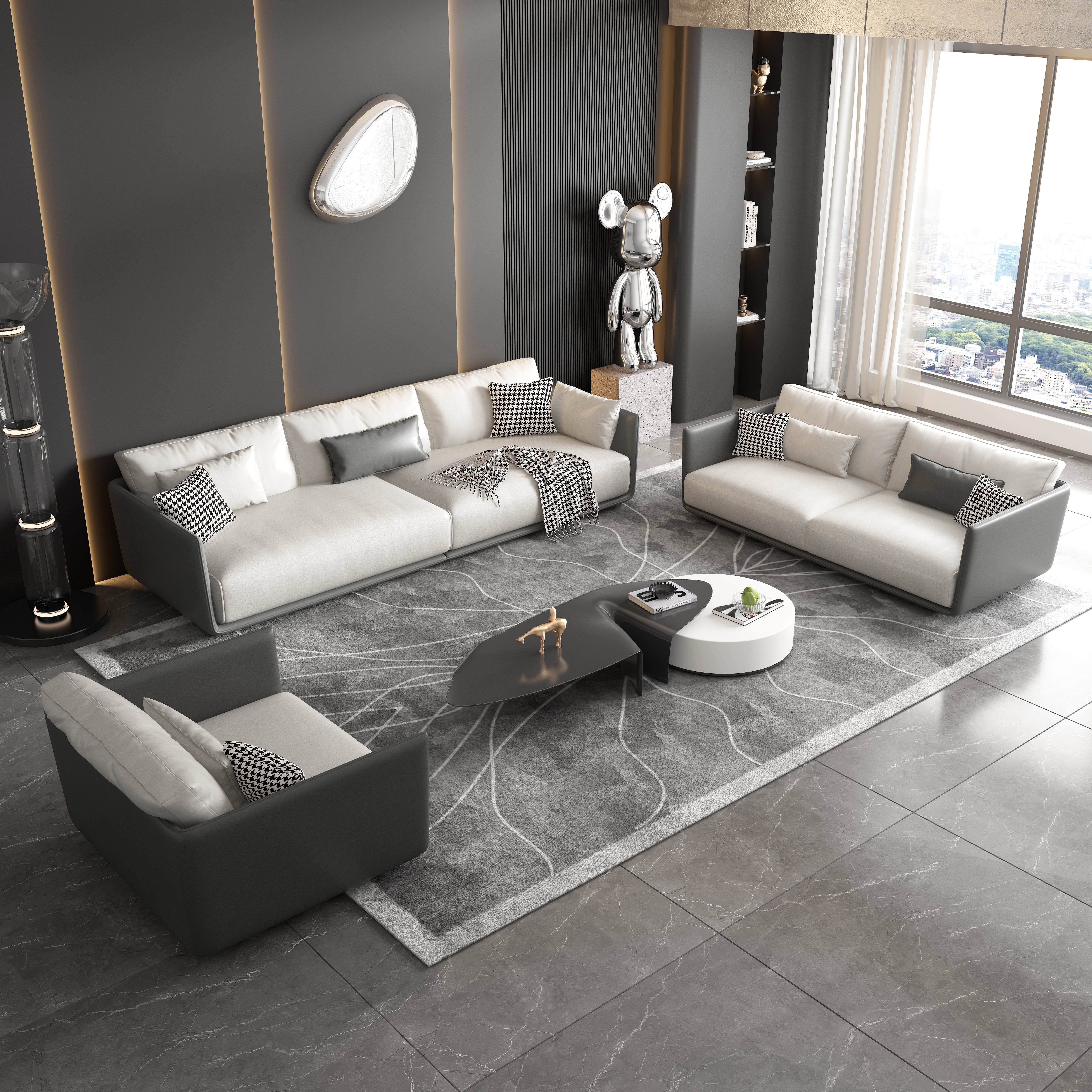 Factory direct sales Modern style leather sofa set luxury living room sofas Office sofa