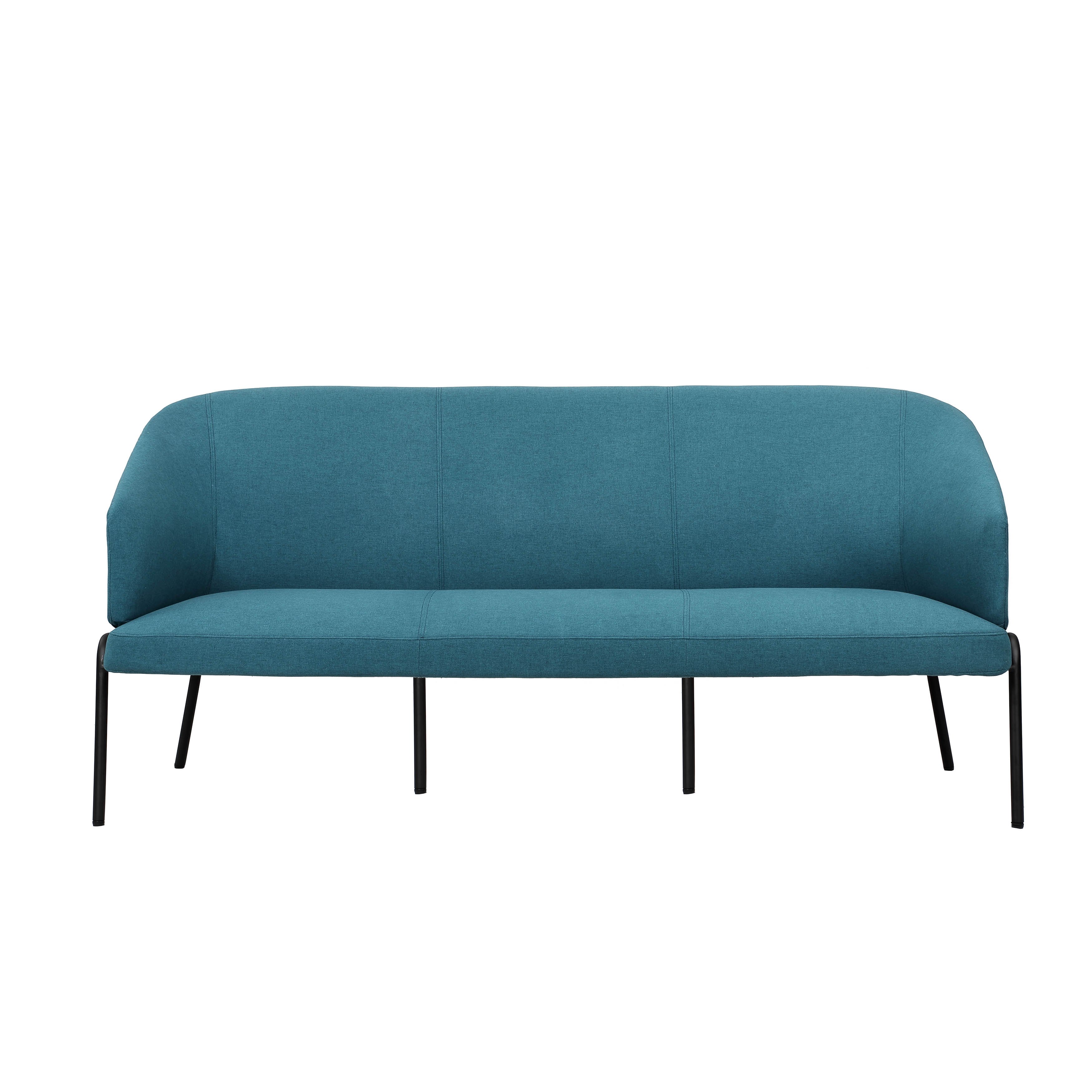 Contemporary 3-Seater Fabric Sofa Modern Design for Living Hotel Hall Apartment Mall with Foam