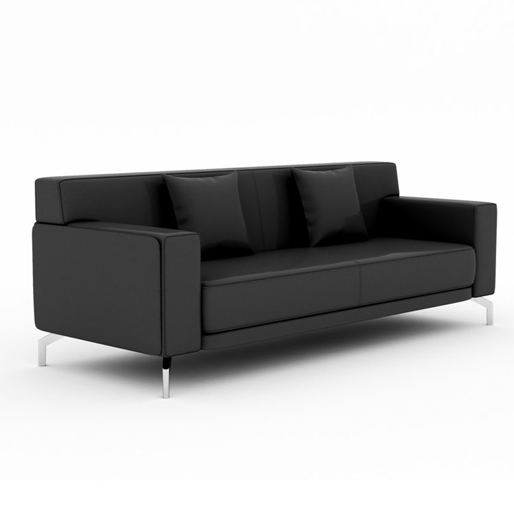 Reception Area Office Modern Sofa Meeting Booth Furniture Black Sofa Set For 1 3 Seater For Visitor