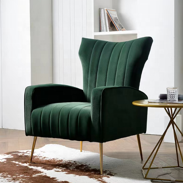 Nordic small apartment simple sofa American high back tiger chair leisure single living room bedroom sofa chair