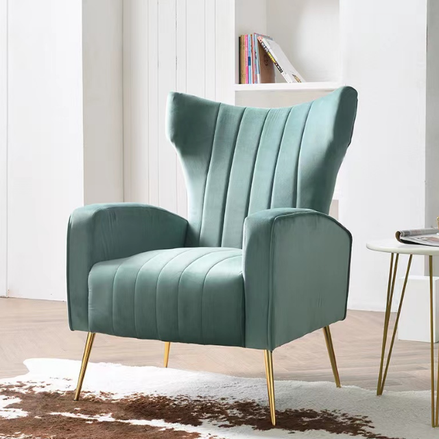 Nordic small apartment simple sofa American high back tiger chair leisure single living room bedroom sofa chair
