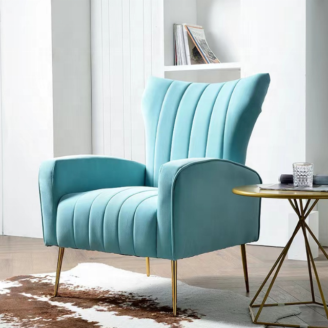 Nordic small apartment simple sofa American high back tiger chair leisure single living room bedroom sofa chair