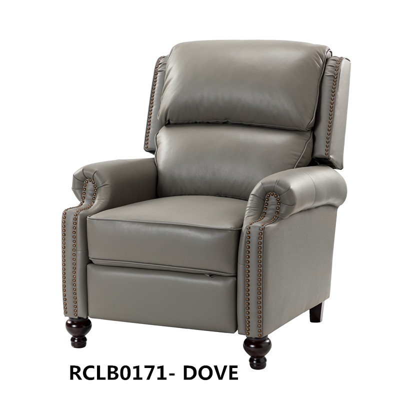 modern white brown leather designer recliner easy pushback gravity electric massage leisure tv chair